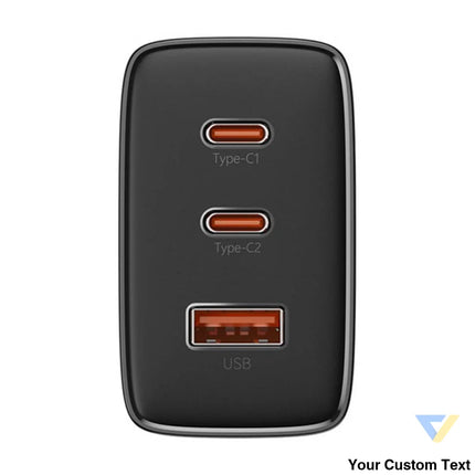 Wall charger Baseus OS Cube Pro 2xUSB C + USB 65W (black) mains chargers