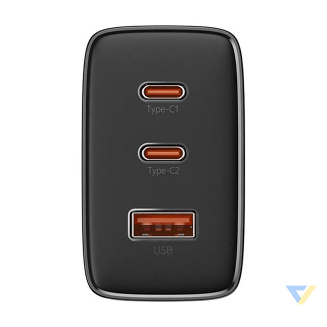 Wall charger Baseus OS Cube Pro 2xUSB C + USB 65W (black) mains chargers