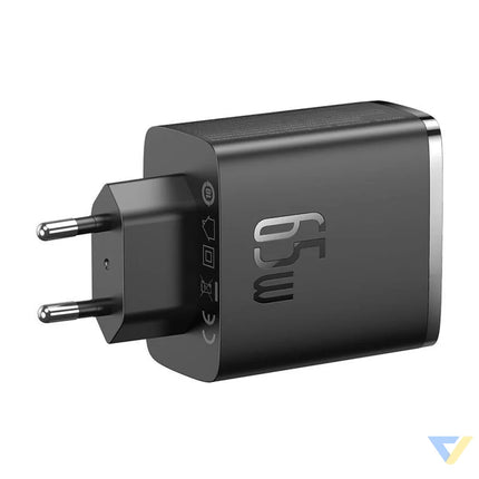 Wall charger Baseus OS Cube Pro 2xUSB C + USB 65W (black) mains chargers