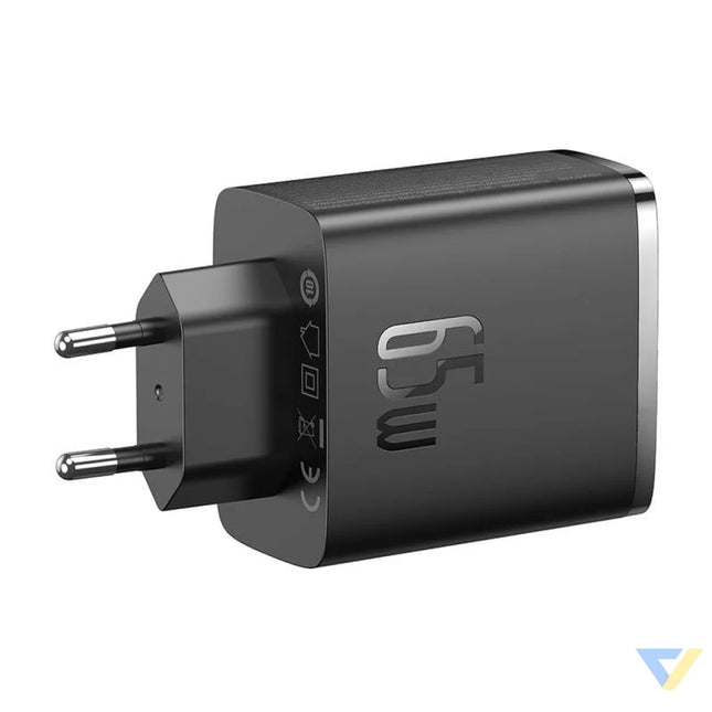 Wall charger Baseus OS Cube Pro 2xUSB C + USB 65W (black) mains chargers