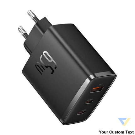 Wall charger Baseus OS Cube Pro 2xUSB C + USB 65W (black) mains chargers