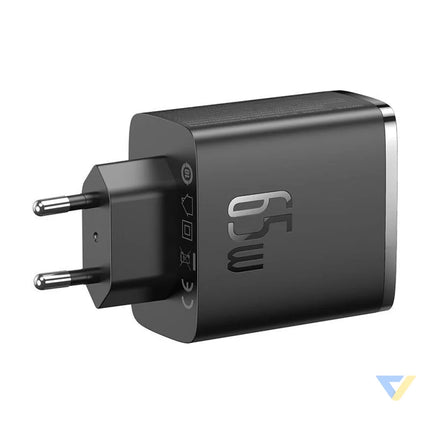 Wall charger Baseus OS Cube Pro 2xUSB C + USB 65W (black) mains chargers