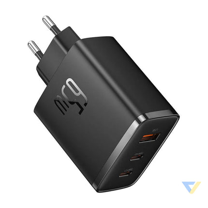Wall charger Baseus OS Cube Pro 2xUSB C + USB 65W (black) mains chargers