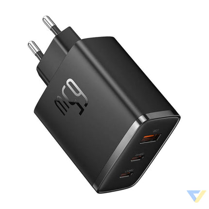 Wall charger Baseus OS Cube Pro 2xUSB C + USB 65W (black) mains chargers