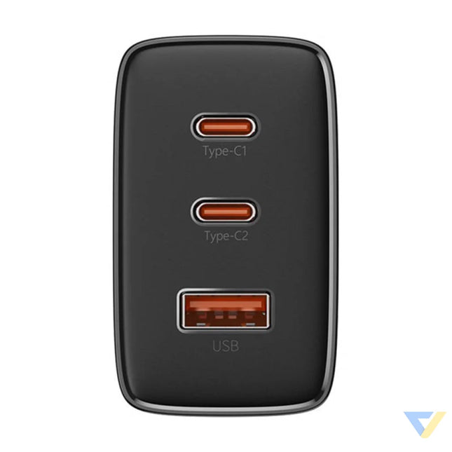 Wall charger Baseus OS Cube Pro 2xUSB C + USB 65W (black) mains chargers