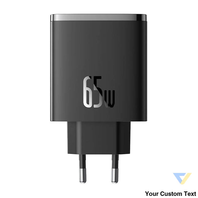 Wall charger Baseus OS Cube Pro 2xUSB C + USB 65W (black) mains chargers