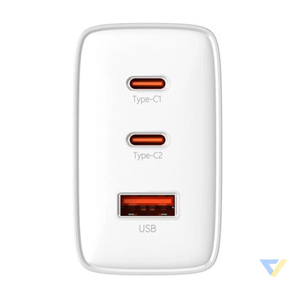 Wall charger Baseus OS Cube Pro 2xUSB C + USB 65W (white) mains chargers