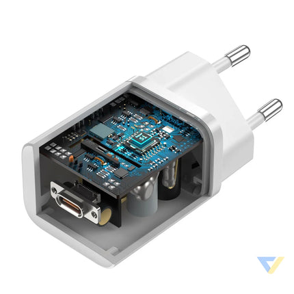 Wall charger Baseus Super Si Quick Charger 1C 25W (white) mains chargers