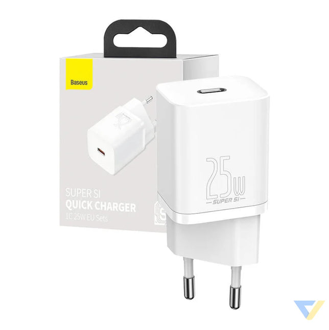 Wall charger Baseus Super Si Quick Charger 1C 25W (white) mains chargers