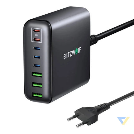 Wall charger Blitzwolf BW S26 250W (black) mains chargers