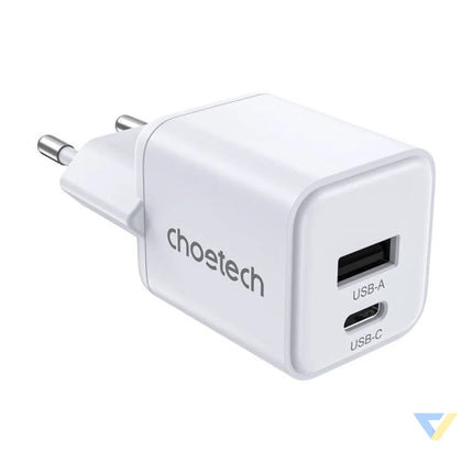 Wall Charger Choetech PD30W Dual ports 1C1A (White) mains chargers