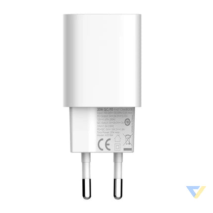 Wall charger LDNIO A2318M USB USB C + USB C Lightning Cable mains chargers