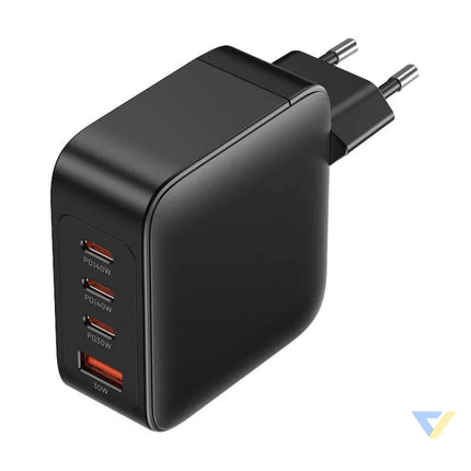 Wall charger Vention FEIB0 EU 3xUSB C USB A 140W/140W/30W/18W GaN (czarna) mains chargers