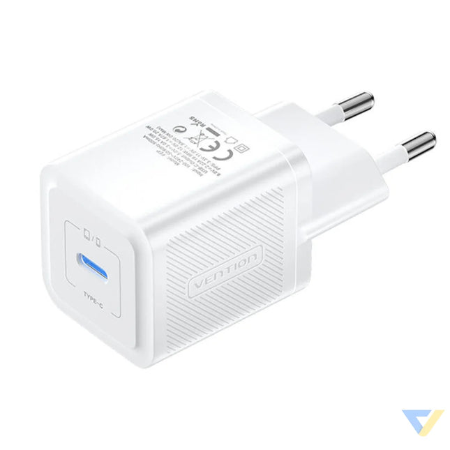 Wall charger Vention FEPW0 EU USB C 20W GaN (white) mains chargers