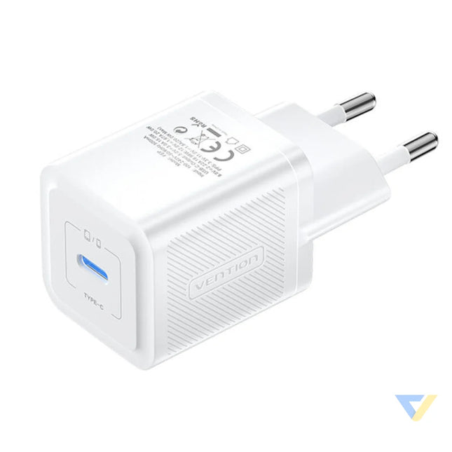 Wall charger Vention FEPW0 EU USB C 20W GaN (white) mains chargers