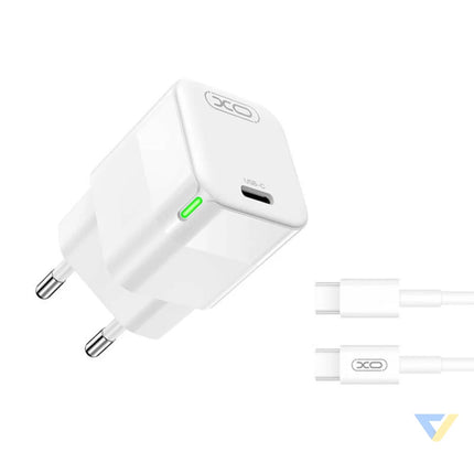 Wall charger XO CE06 30W USB C with cable UBS C mains chargers
