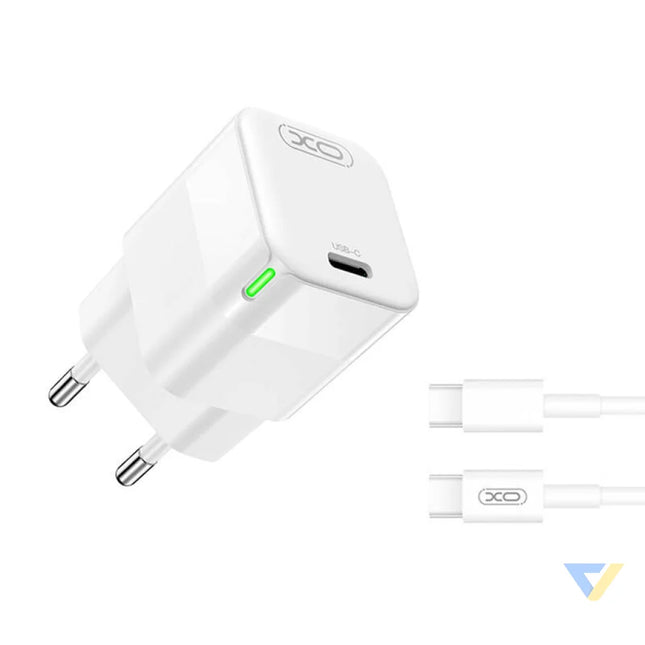 Wall charger XO CE06 30W USB C with cable UBS C mains chargers