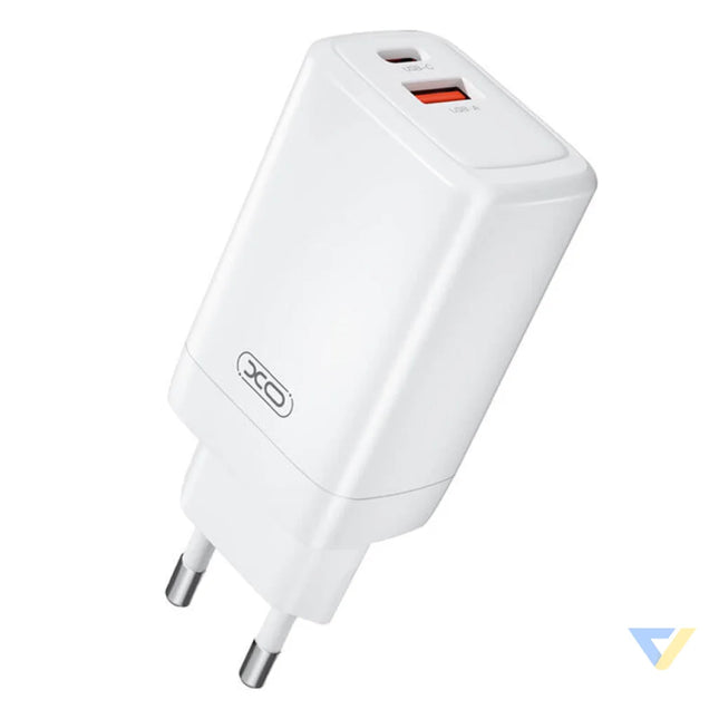 Wall charger XO CE17 65W 1x USB C 1x USB A mains chargers