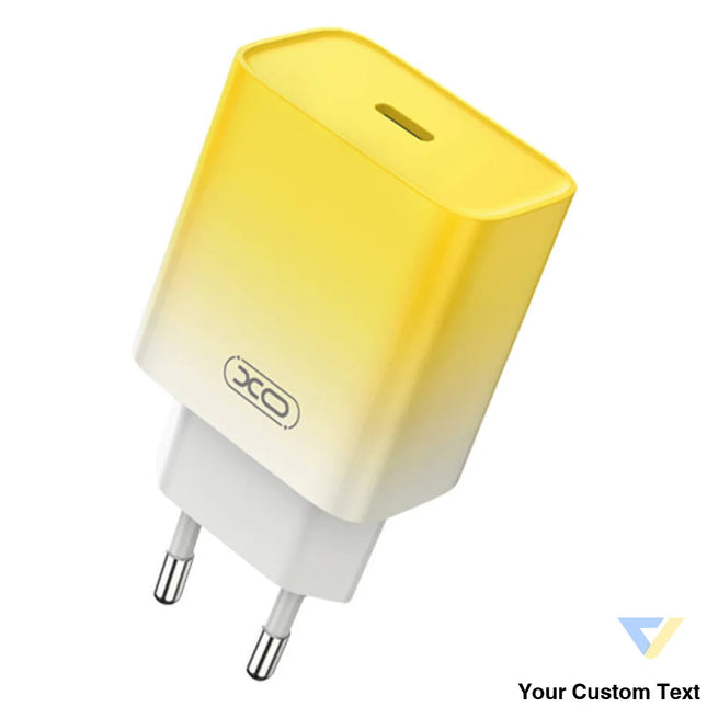 Wall charger XO CE18 USB C PD30W (yellow) mains chargers
