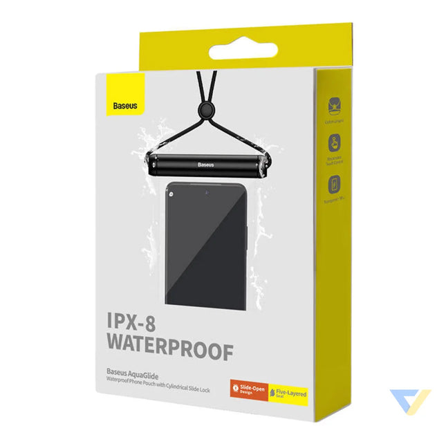 Waterproof phone case Baseus AquaGlide with Cylindrical Slide Lock (black) Waterproof cases