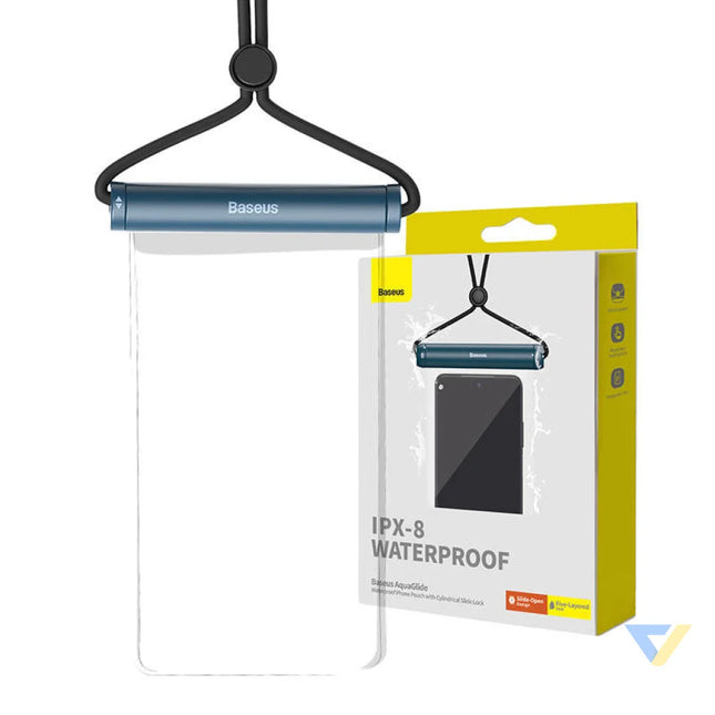 Waterproof phone case Baseus AquaGlide with Cylindrical Slide Lock (blue) Waterproof cases