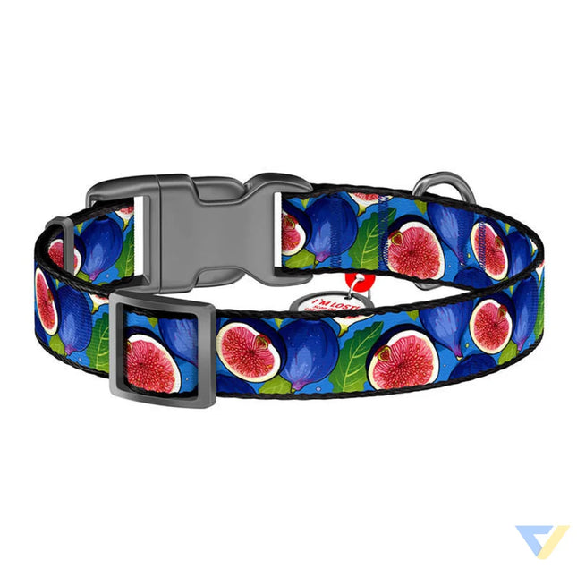 Waudog ’Fig’ nylon dog collar with QR code size XL Walking and transportation