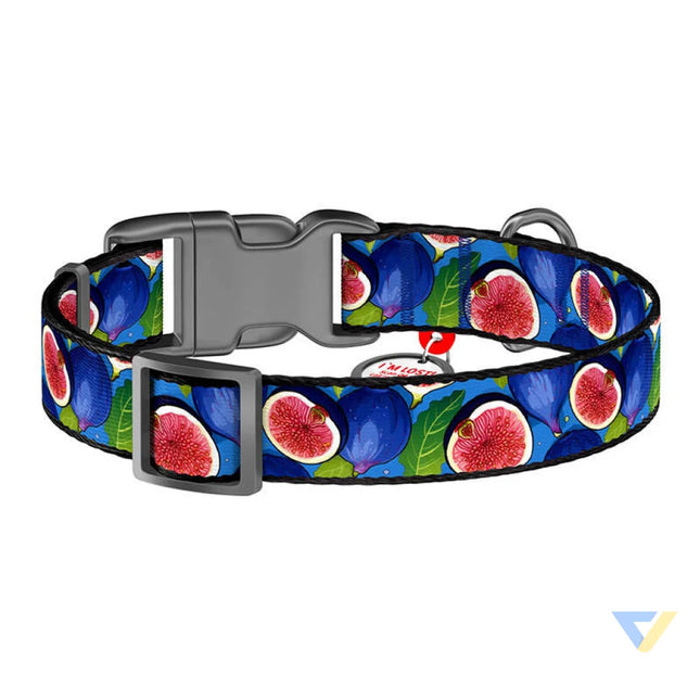 Waudog ’Fig’ nylon dog collar with QR code size XL Walking and transportation