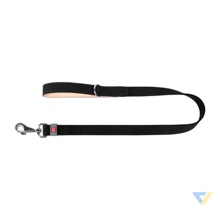 WAUDOG natural leather dog leash 20 mm wide 122 cm long Black Walking and transportation