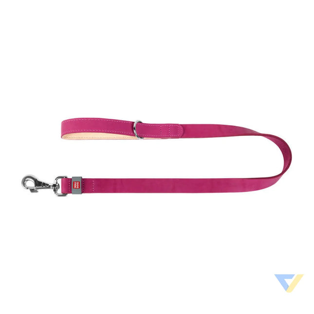 WAUDOG natural leather dog leash 20 mm wide 122 cm long pink Walking and transportation