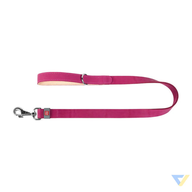 WAUDOG natural leather dog leash 20 mm wide 122 cm long pink Walking and transportation