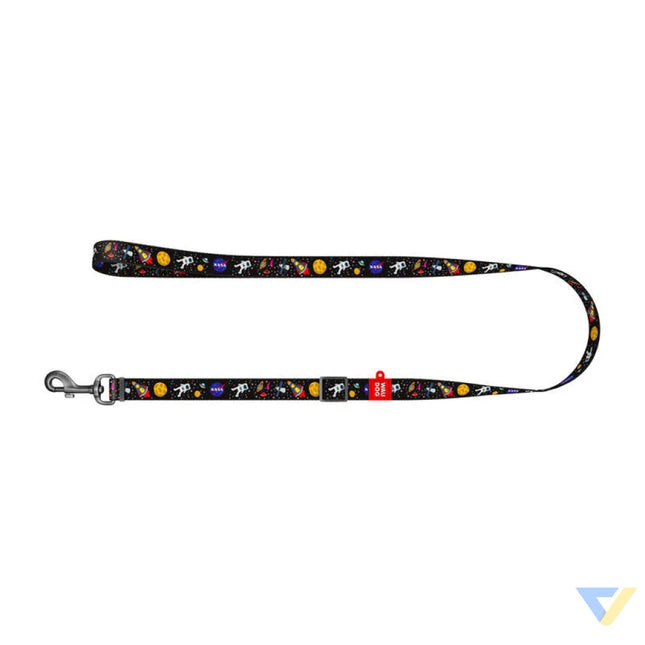 Waudog nylon dog leash pattern ’NASA21’’ width 20 mm length 122 cm. Walking and transportation