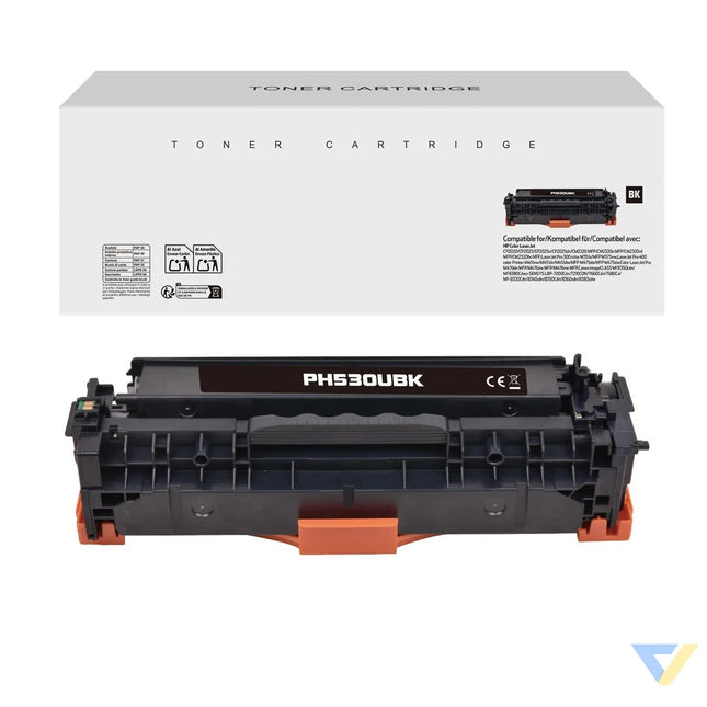 White Box Compatible HP CC530A/CE410X/CF380X/CRG118BK/CRG718BK/CRG318BK; Toner Black-0