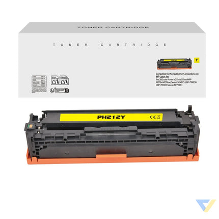 White Box Compatible HP CF212A/CRG131Y/CRG731Y/CRG331Y Toner Yellow-0
