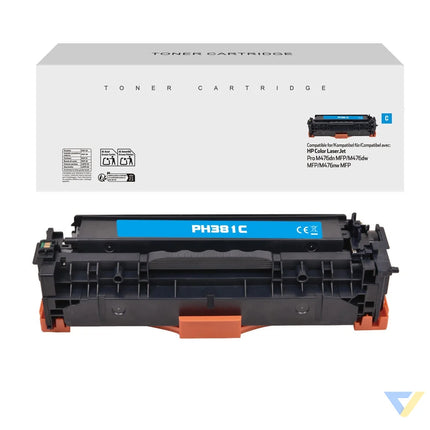 White Box Compatible HP CF381A Toner Cyan-0
