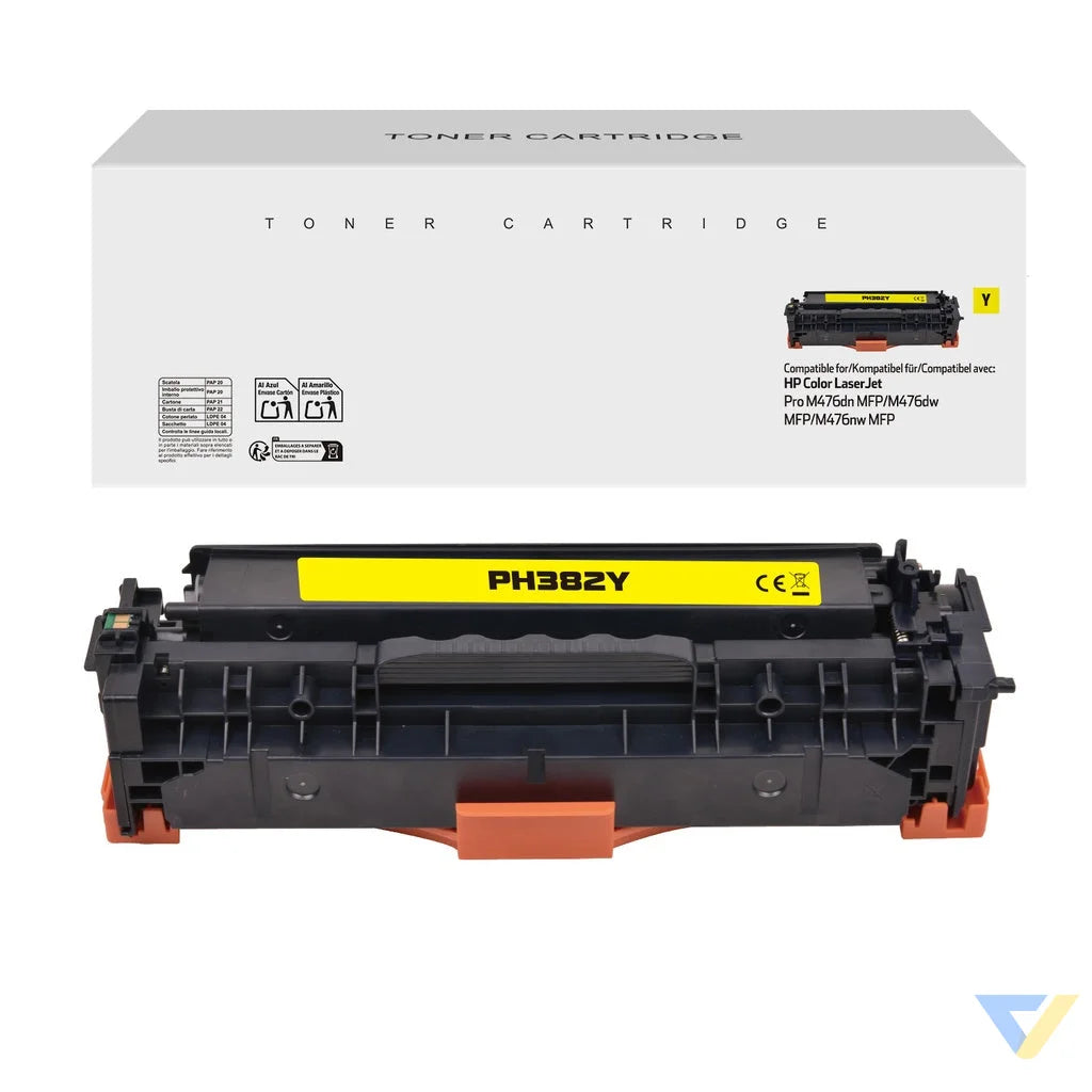 White Box Compatible HP CF382A Toner Yellow-0