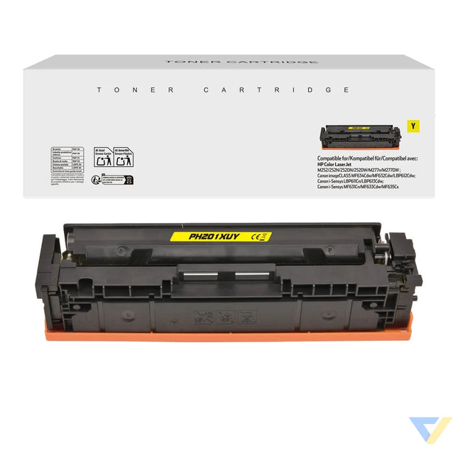White Box Compatible HP CF402X/Canon 045H Toner Yellow-0