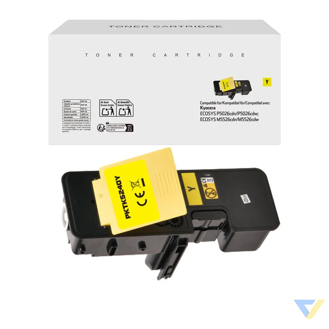 White Box Compatible Kyocera TK5240Y Toner Yellow-0