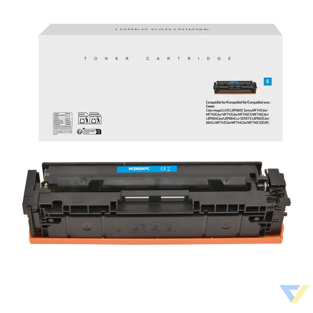 White Box Remanufactured Canon Toner 055H  Cyan/Cartridge 055H Cyan Toner Cyan-0