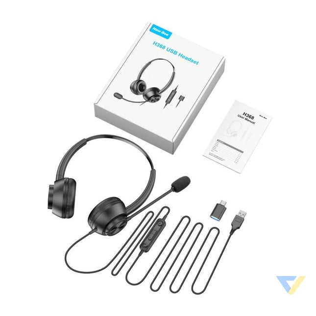 Wired headset with microphone New Bee H368 Wired