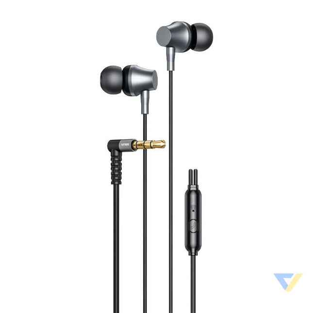 Wired in ear headphones VFAN M17 3.5mm jack (black) Wired