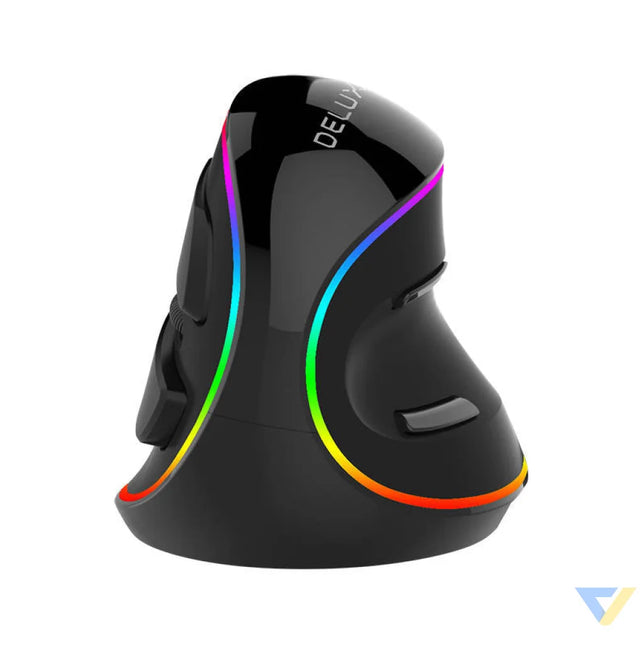 Wired Vertical Mouse Delux M618Plus 4000DPI RGB Vertical mice