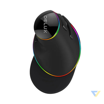 Wired Vertical Mouse Delux M618Plus 4000DPI RGB Vertical mice