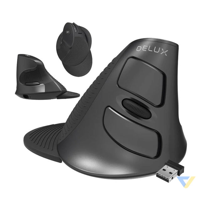 Wireless + 2.4 G Vertical Mouse Delux M618G DB Vertical mice