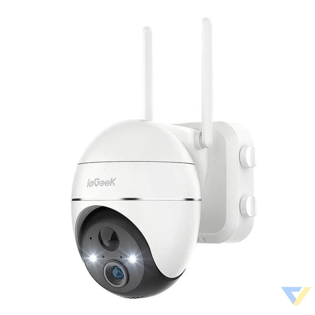 Wireless 3MP WiFi outdoor camera ieGeek ZS GX1S white 5200mAh IP cameras