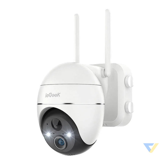 Wireless 3MP WiFi outdoor camera ieGeek ZS GX1S white 5200mAh IP cameras