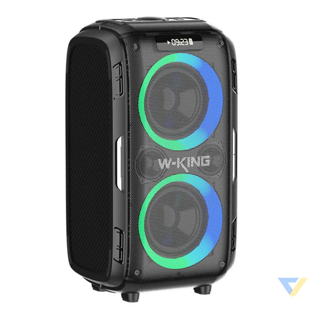 Wireless Bluetooth Speaker W KING T9 Pro 120W + 2 microphones (black) Bluetooth portable speakers