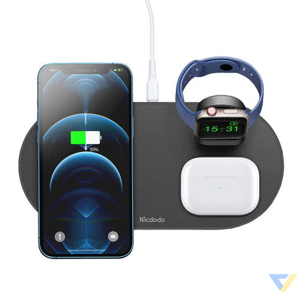 Wireless Charger Mcdodo CH 7061 3 in 1 15W (mobile/TWS/Apple watch) (black) Car chargers
