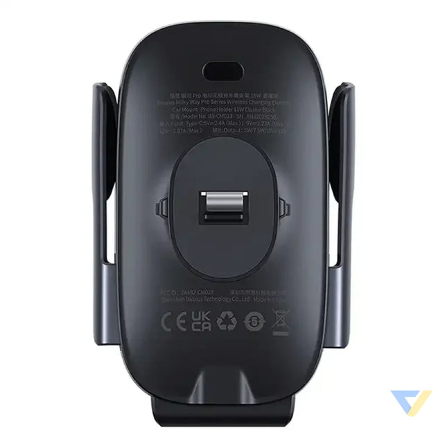 Wireless Charging Car Mount Baseus MilkyWay Pro 15W (black) Phone holders