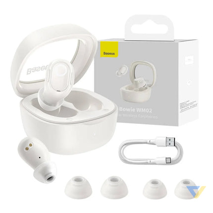 Wireless headphones Baseus Bowie WM02 TWS Bluetooth 5.0 (white) TWS