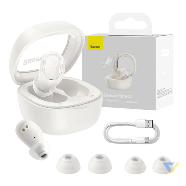 Wireless headphones Baseus Bowie WM02 TWS Bluetooth 5.0 (white) TWS